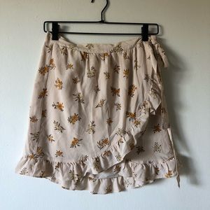 Madewell silk Wrap skirt